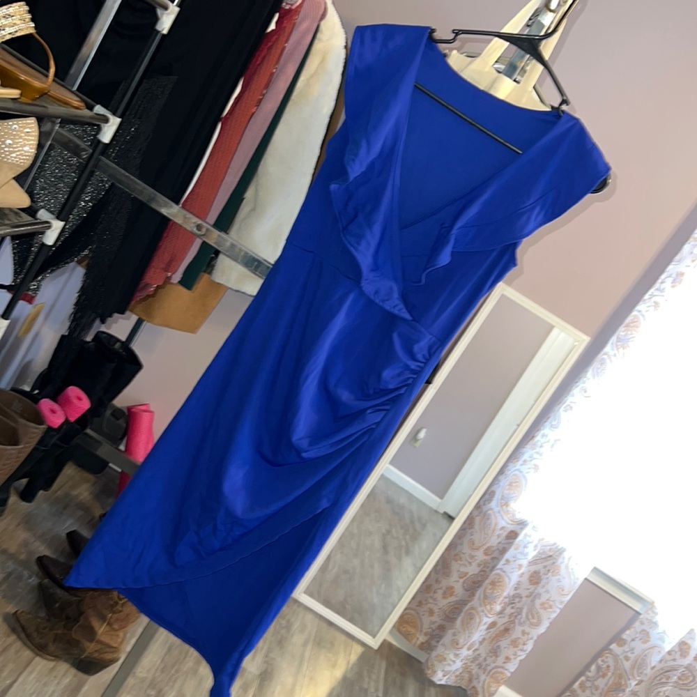 Medium, Deep V, ruffled, body-con dress from Amazon